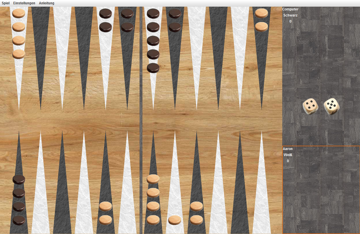 Screenshot von Backgammon